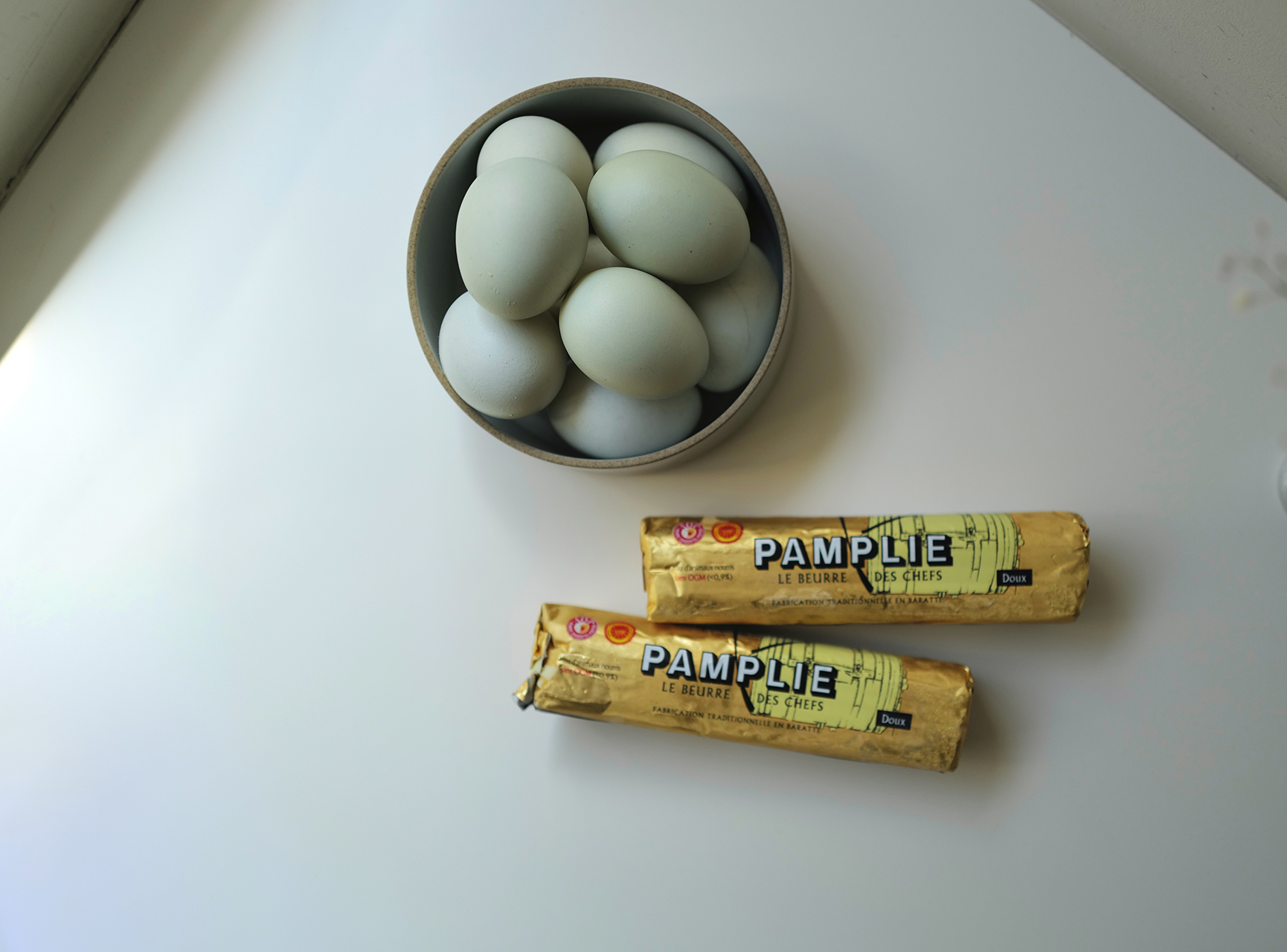 バターと卵